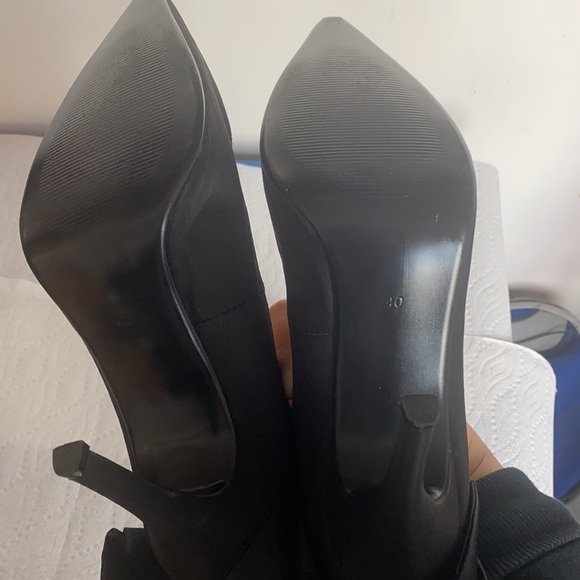 Vickie black satin bow heels - Picture 4 of 7